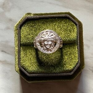 Versace Medusa Sterling ring, by vintage designer H.W. "BURDICK" CO; Size 6